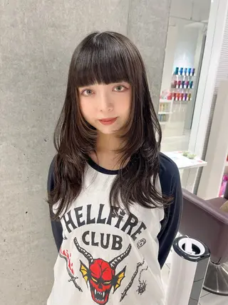 ロング りおな/エクステ /ミルクティーカラーのヘアスタイル