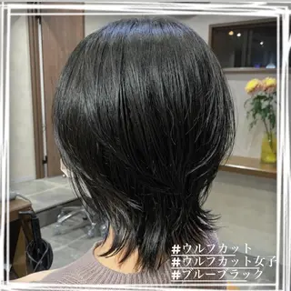 ミディアム カラー enx天王町店 伊藤 愛央のヘアスタイル