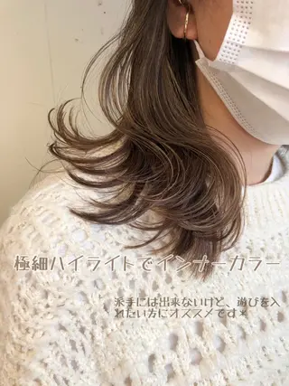 ミディアム カラー ZOA classic hair所属・東 みのりのヘアスタイル