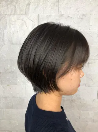 ショート 圧倒的美髪ストレート ツダケイタロウのヘアスタイル