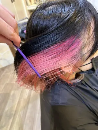 ミディアム カラー ヘアアレンジ カツキ/GARTE 代官山のヘアスタイル