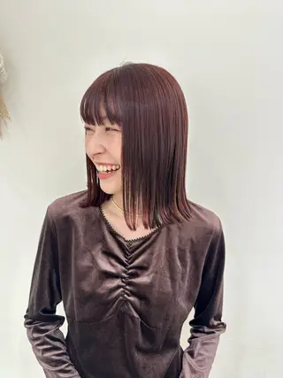 ミディアム カラー 🥣暖色カラー/うる 艶髪/あすか🐯のヘアスタイル