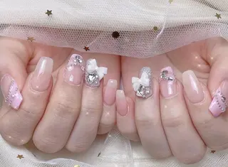 ネイル 🎀彩羽チップ 長さだし専門🎀のネイルデザイン