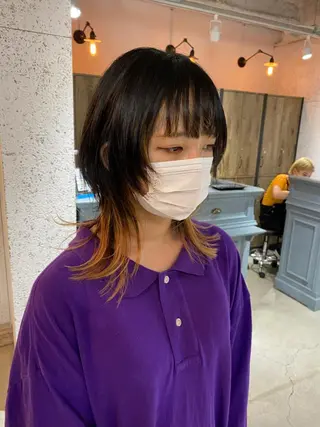 セミロング カラー steed tokyo所属・KOOKI スティードトーキョーのヘアスタイル