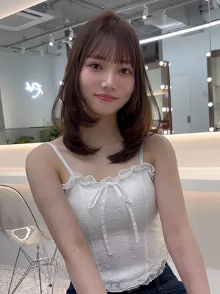 ミディアム カラー 【美髪矯正) 吉村　清志のヘアスタイル
