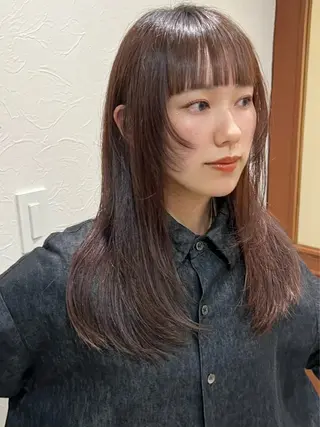 セミロング カラー Kasumi /伏見 /髪質改善/ロングのヘアスタイル