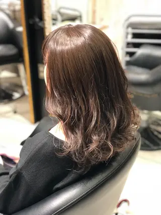 セミロング 永井大樹✨ 透明感カラー✨のヘアスタイル