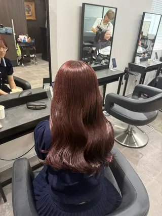 ロング カラー ヘアアレンジ 💗暖色特化ピンク/ 赤髪💗HARUNAのヘアスタイル