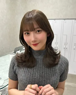 ミディアム SALOWIN原宿AROA店所属・顔まわり神カット✂︎ 齋藤雄大【表参道】のヘアスタイル
