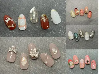 ネイル Kaka_ パラジェル、長さだしのネイルデザイン