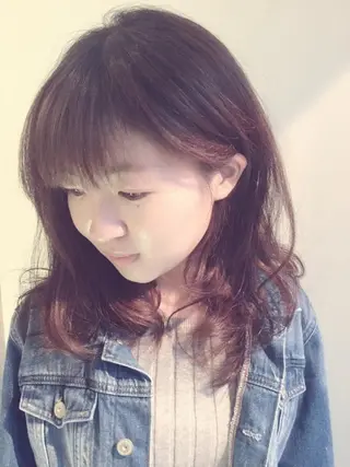 ミディアム パーマ ✨白髪ぼかし 🍀MINAKO☆のヘアスタイル