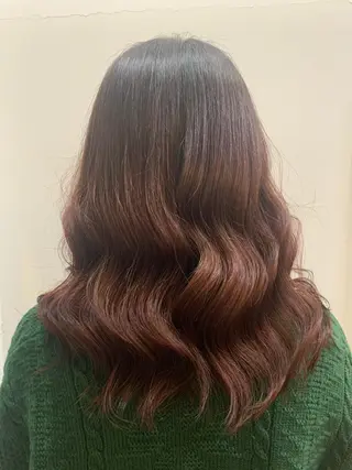 セミロング カラー パーマ ヘアアレンジ メンズ キッズ ネイル マツエク・マツパ アイブロウ 🤍韓国風/艶髪🤍 鳥越美羽のヘアスタイル