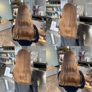 ロング 🧋ミルクティーカラ ー🧋特化小林拓登のヘアスタイル