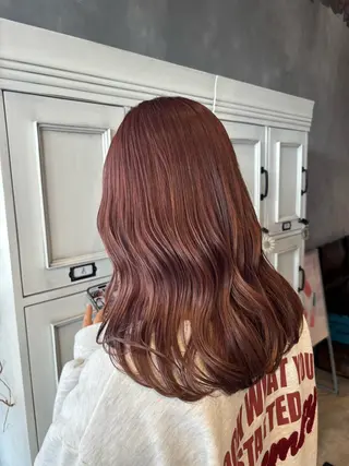 セミロング カラー 長瀬 友唯のヘアスタイル