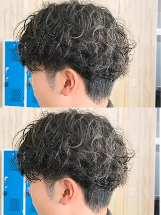 メンズ パーマ 透明感カラー/メンズ パーマ特化/えのもとのヘアスタイル