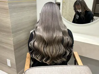 ロング カラー パーマ ヘアアレンジ メンズ 🤍韓国風/艶髪🤍 鳥越美羽のヘアスタイル