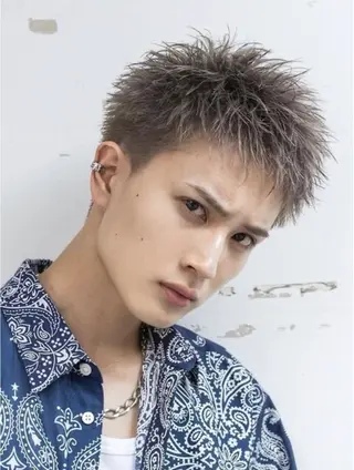 メンズ sand 大阪梅田所属・ショートパーマ🌀 ✂︎小寺仁紫のヘアスタイル