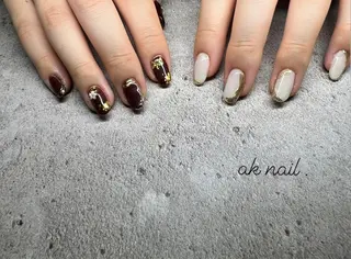 ミディアム ネイル ak nail .のネイルデザイン