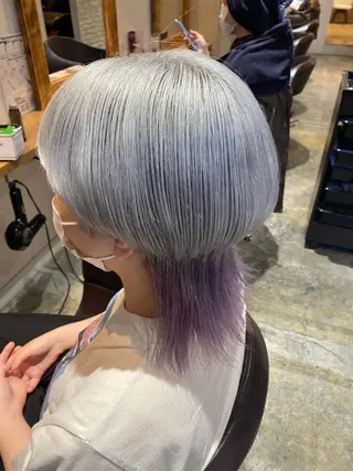 ミディアム カラー レイヤー×髪質改善 マネージャー安藤光司のヘアスタイル