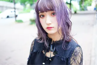 ミディアム カラー ハイトーン/レイヤー /ケアブリーチ石川治のヘアスタイル