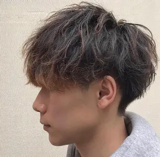 カラー パーマ メンズ 髪質改善🫧ベージュ 椙山 響のヘアスタイル