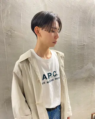 ショート メンズ パーマ、髪質改善 カズマのヘアスタイル