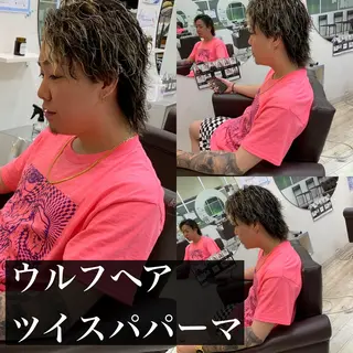 ショート カラー パーマ メンズ Men's salon ANSWER所属・メンズサロン ANSWERのヘアスタイル