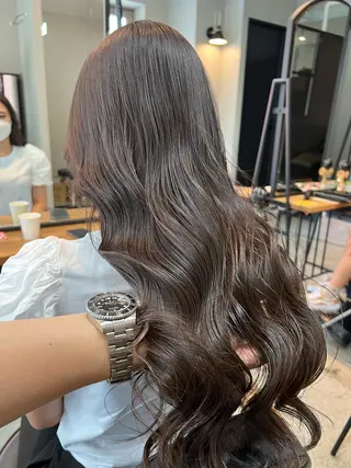 セミロング カラー La fith hair ruu.所属・lafithhair ruu.南本庄のヘアスタイル