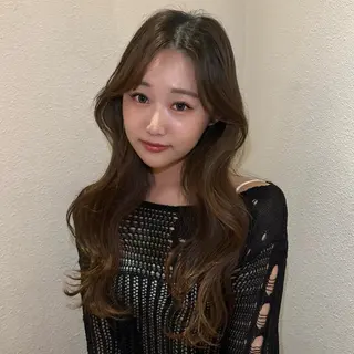 ロング カラー 顔まわり/オフィス カラー/青栁優🔆のヘアスタイル