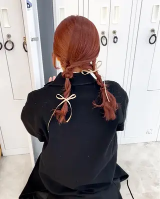 カラー ヘアアレンジ ブリーチ/ベージュ 💕/momoaのヘアスタイル