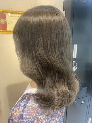 ミディアム カラー 艶質改善/縮毛矯正 ササキナツミのヘアスタイル