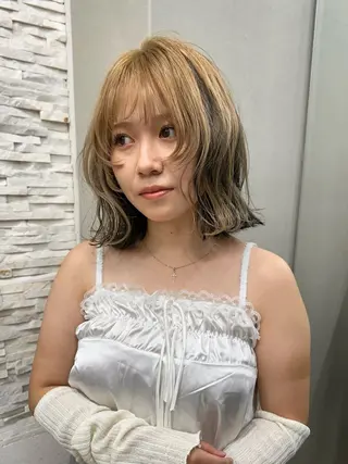 ミディアム カラー Daisy🎀【福岡 美容室】chiakiのヘアスタイル