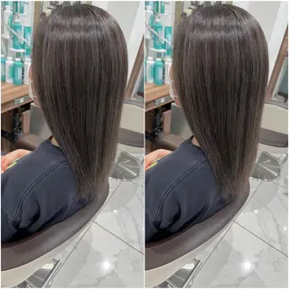 セミロング カラー 全席個室　暖色カラー Zina松園優香🌸のヘアスタイル