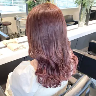 セミロング カラー 💗ガーリーヘア🎀 saki💗のヘアスタイル