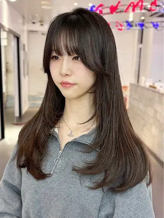 ロング カラー ヘアアレンジ レイヤーカット指名 No.1💖マユカのヘアスタイル