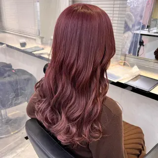 セミロング パーマ ヘアアレンジ 💕上野美容師☁ ブリーチ💖サワのヘアスタイル