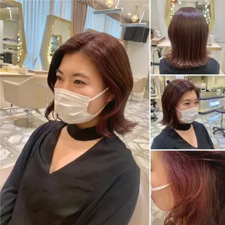 ミディアム カラー パーマ ヘアアレンジ メンズ キッズ ネイル マツエク・マツパ アイブロウ 《褒められる》 透明感カラー/小嶋のヘアスタイル