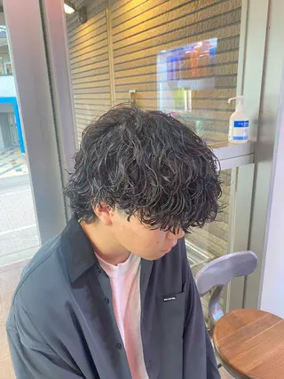 ショート カラー パーマ メンズ 🔥メンズパーマ特化 🔥店長中村雄樹のヘアスタイル