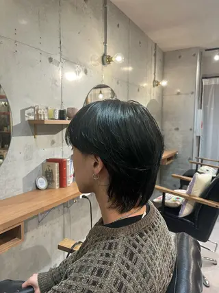 ショート カラー メンズ Lamp所属・🌀メンズパーマ🌀 🐏丸山祐宇🐏のヘアスタイル