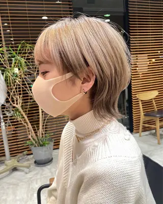 ショート カラー 似合わせ レイヤー須川のヘアスタイル