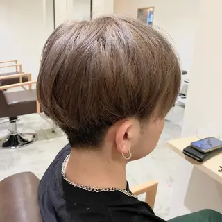 メンズ ブリーチなしWカラー /酸性ストレート河本のヘアスタイル