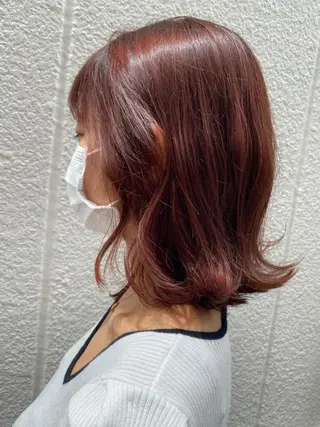 セミロング 若山 敦のヘアスタイル