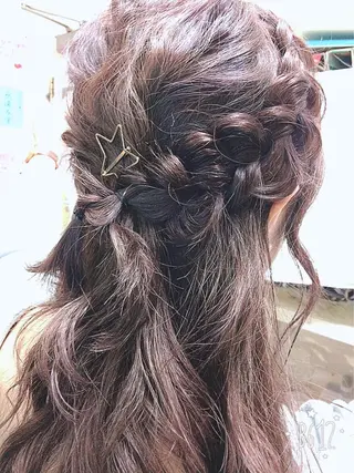 セミロング ヘアアレンジ RUMéL 🌙YUIのマツエク・マツパデザイン