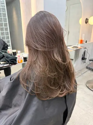 ロング Lond polaire所属・レイヤー/艶髪 縮毛矯正🌱  赤石のヘアスタイル