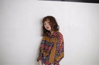 セミロング カラー パーマ ヘアアレンジ 髪質改善縮毛矯正 💎TOMOのヘアスタイル