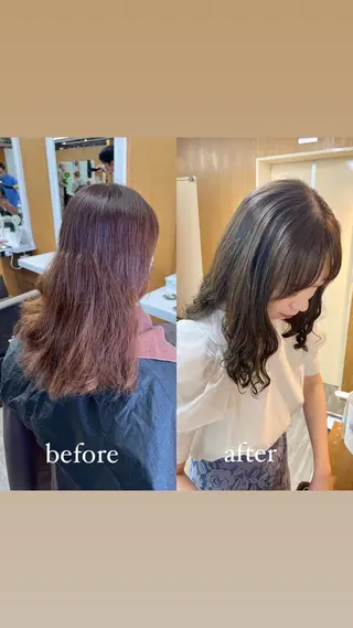 ロング カラー 透明感カラー/ イルミナカラーヒロキのヘアスタイル