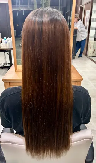 ロング パーマ 濵田 華凜のヘアスタイル