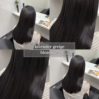 ミディアム カラー ハイトーン/ 髪質改善/上質艶髪のヘアスタイル