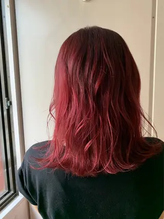 ミディアム カラー ✨推し活カラー💜 MISAKIのヘアスタイル