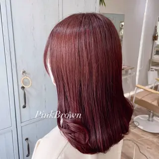 ミディアム ピンク・ラベンダー/ レイヤー/NANAのヘアスタイル